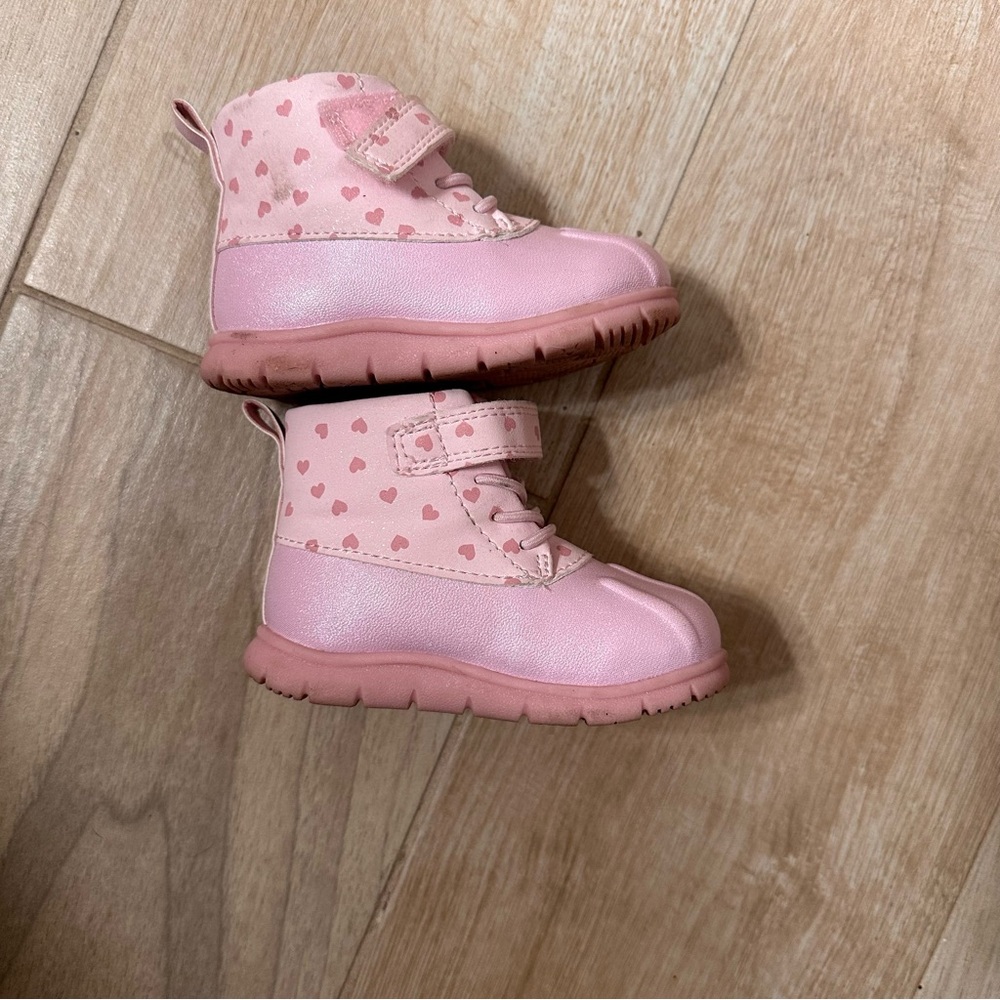 Carter's Pink Heart Kids Rain & Snow Boots